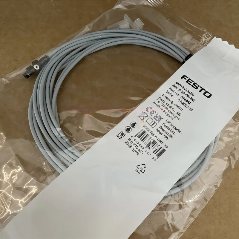 FESTO SMT-8M-A-ZS-24V-E-5,0-OE Cylinder Position Sensor PNP/NPN 24VDC 5m