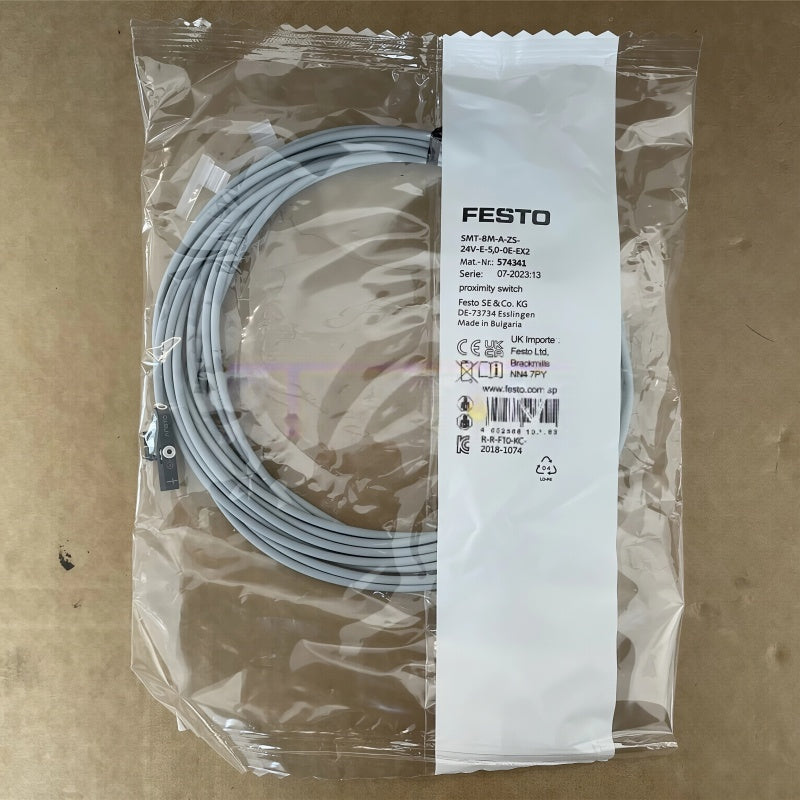 FESTO SMT-8M-A-ZS-24V-E-5,0-OE Cylinder Position Sensor PNP/NPN 24VDC 5m