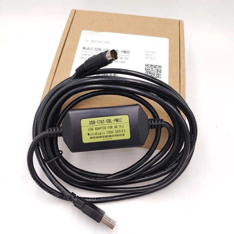 Allen-Bradley USB-1761-CBL-PM02 PLC Programming Cable USB 8-Pin Mini-DIN