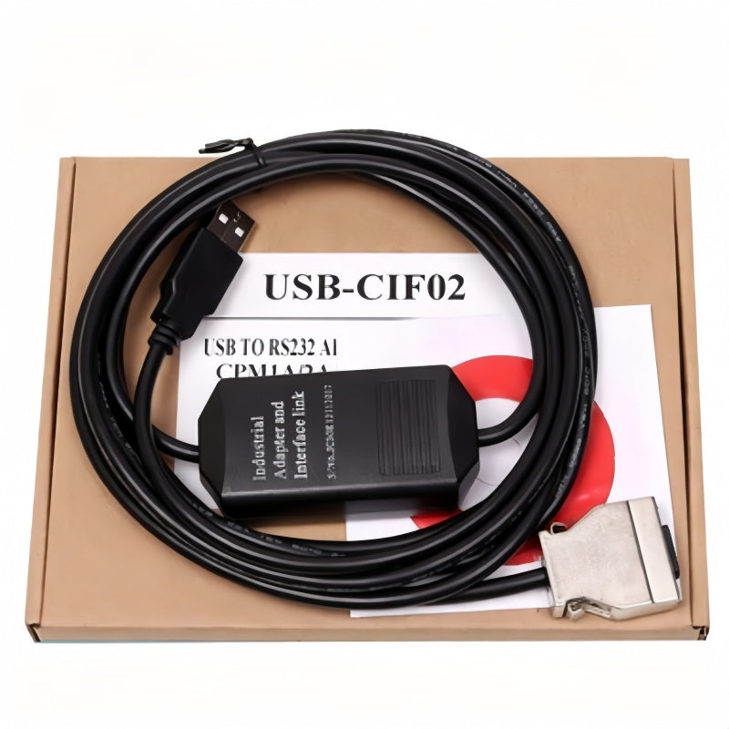 Omron USB-CIF02 Cable for PLC Programming and Industrial Control