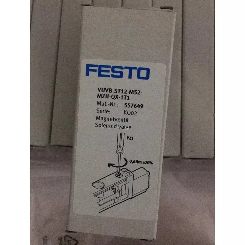 FESTO VUVB-ST12-M52-MZH-QX-1T1 Solenoid Valve 5/2-Way Pneumatic Valve 24V DC