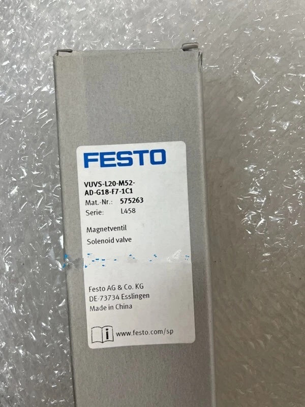 FESTO VUVS-L20-M52-AD-G18-F7-1C1 Solenoid Valve 24VDC 700 l/min