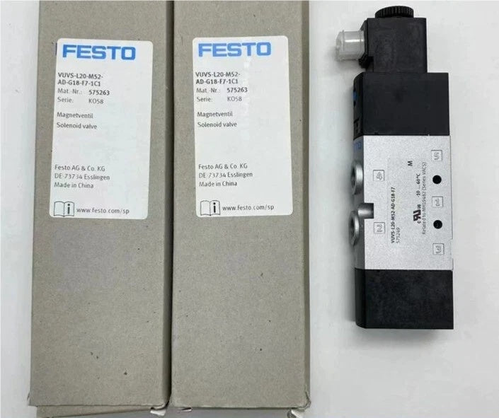 FESTO VUVS-L20-M52-AD-G18-F7-1C1 Solenoid Valve 24VDC 700 l/min
