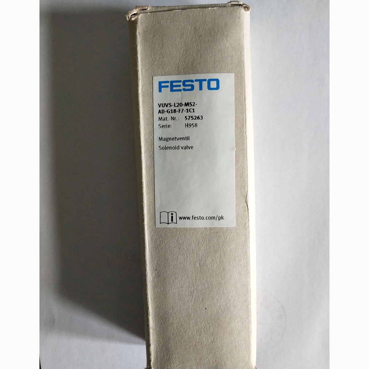 FESTO VUVS-L20-M52-AD-G18-F7-1C1 Solenoid Valve 24VDC 700 l/min