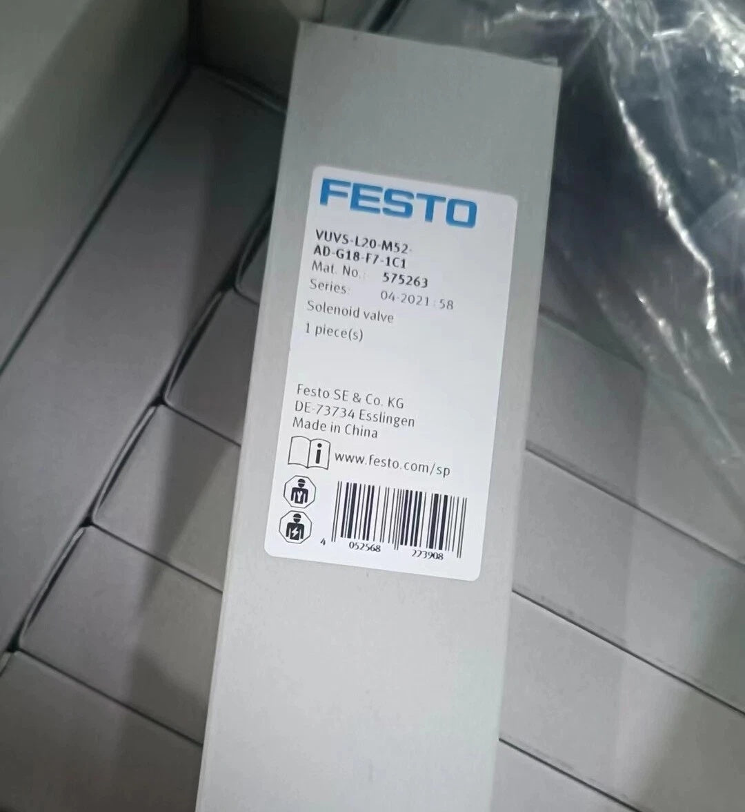 FESTO VUVS-L20-M52-AD-G18-F7-1C1 Solenoid Valve 24VDC 700 l/min