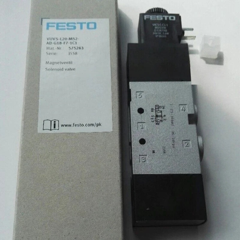 FESTO VUVS-L20-M52-AD-G18-F7-1C1 Solenoid Valve 24VDC 700 l/min