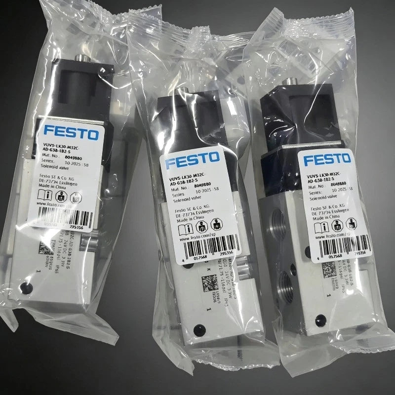 FESTO VUVS-LK30-M32C-AD-G38-1B2-S Solenoid Valve 24VDC G3/8 3/2-Way NC