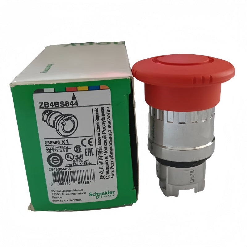 Schneider ZB4BS844 Emergency Stop Button Red Twist Release