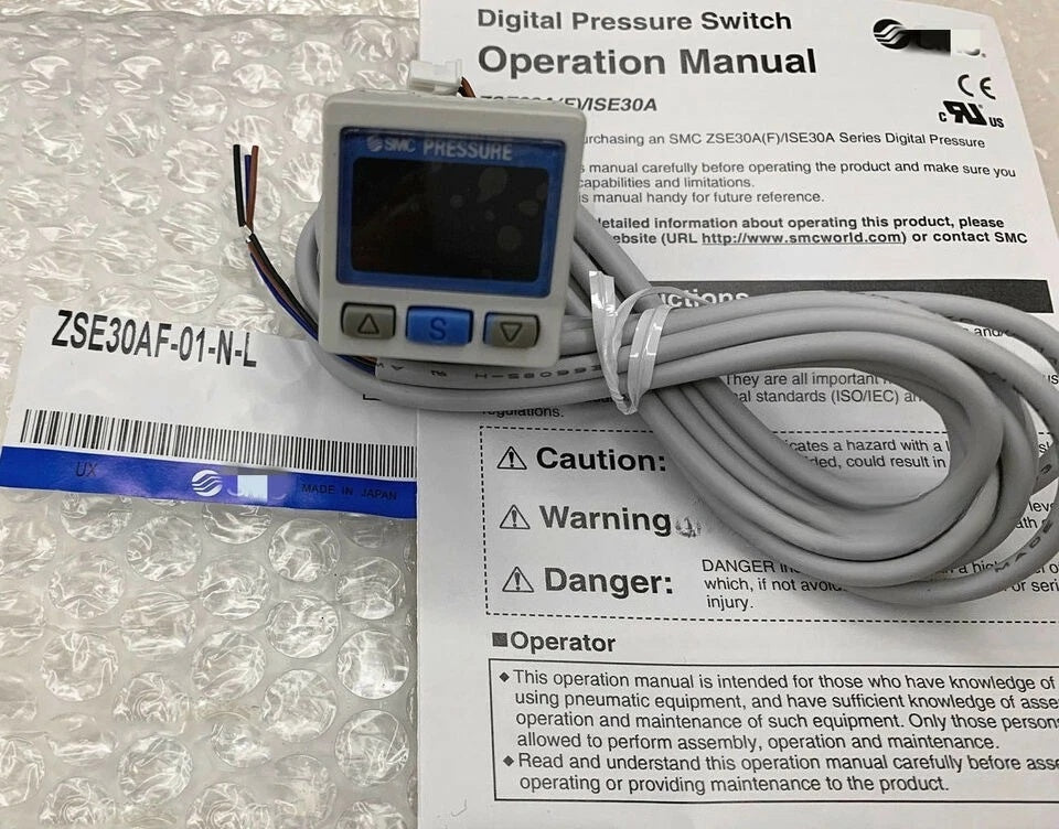 SMC ZSE30AF-01-N-L Pressure Switch 0-1MPa NPN 24VDC