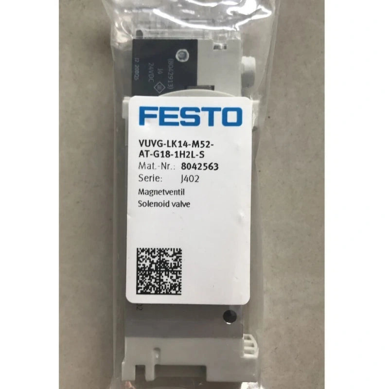 FESTO VUVG-LK14-M52-AT-G18-1H2L-S Solenoid Valve 24VDC G1/8 660L/min
