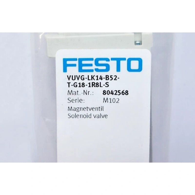 FESTO VUVG-LK14-B52-T-G18-1R8L-S Solenoid Valve 24VDC G1/8 5/2-Way